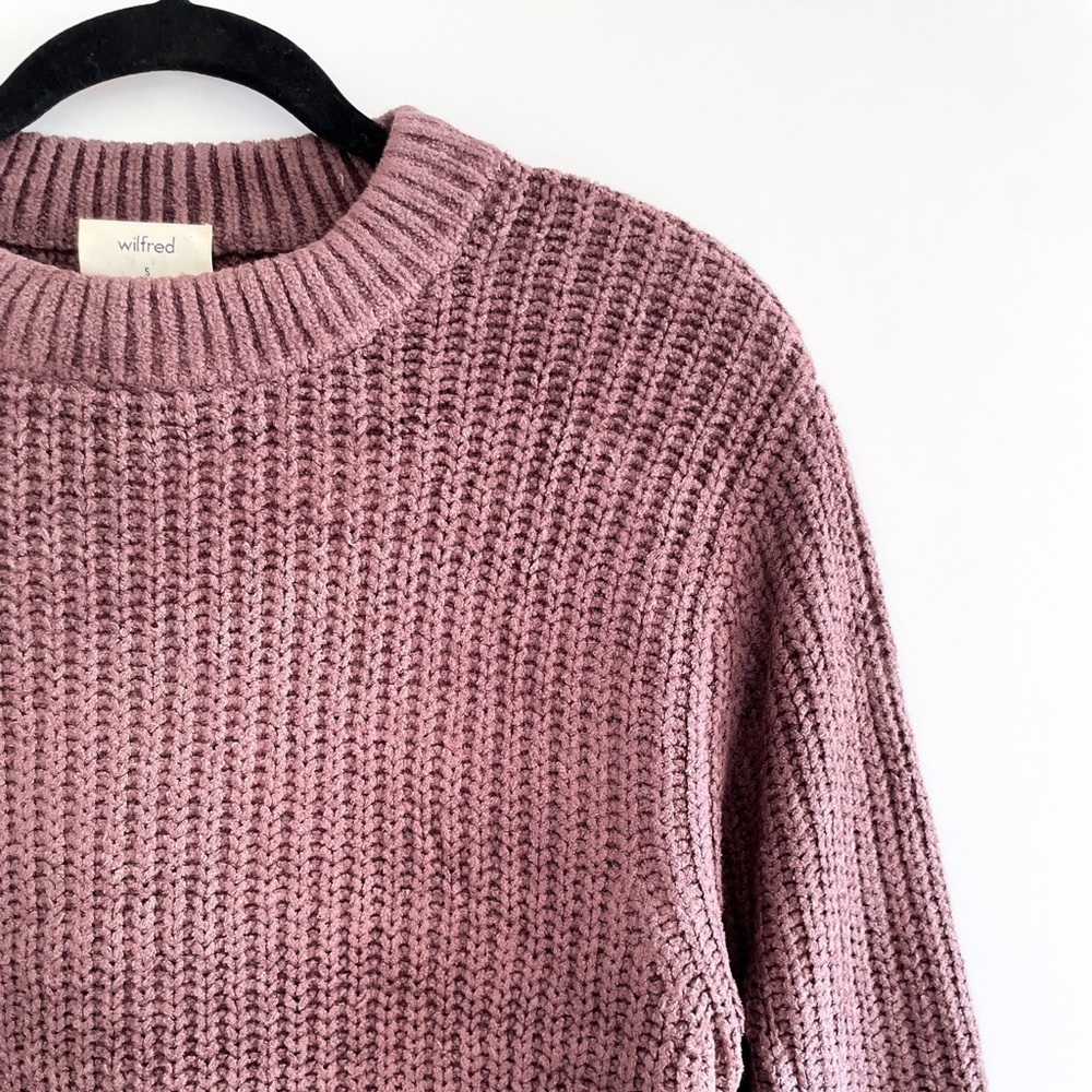 Wilfred Essential Chenille Sweater (Plum/mauve)